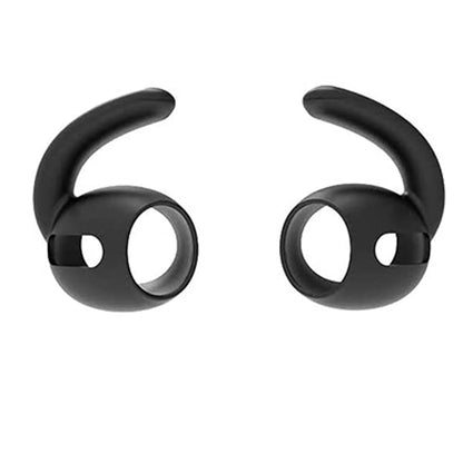 Ear Hooks Covers 3 Pairs AirPods Pro Ear Hooks Secure Anti Slip Covers Silicone Earphone Cover -Black