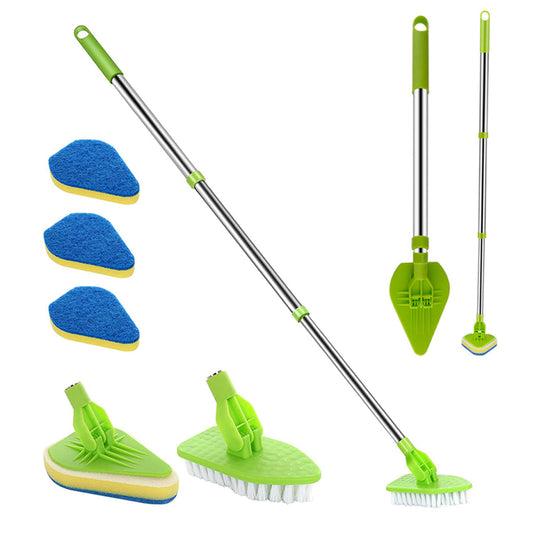 Extendable Long Handle Cleaning Brush Kit Tub Tile Scrubber Brush