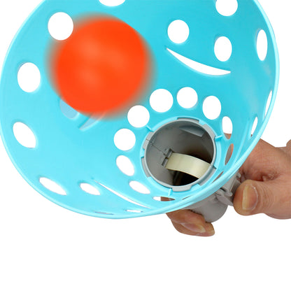 Toy Kids Catch Ball Game with 2 Catch Launcher Baskets and 4 Balls -Blue