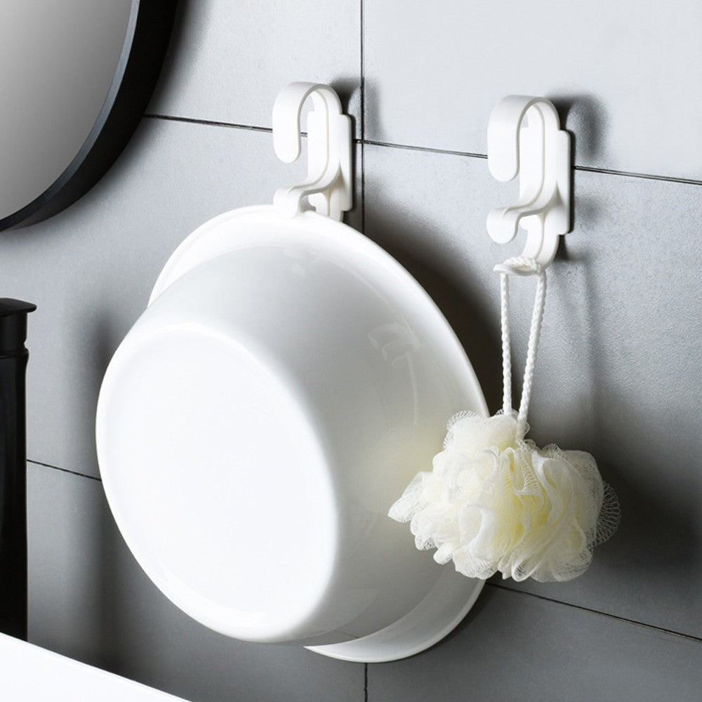 2Pcs Upper And Lower Double Washbasin Hook Storage Wall Hanger