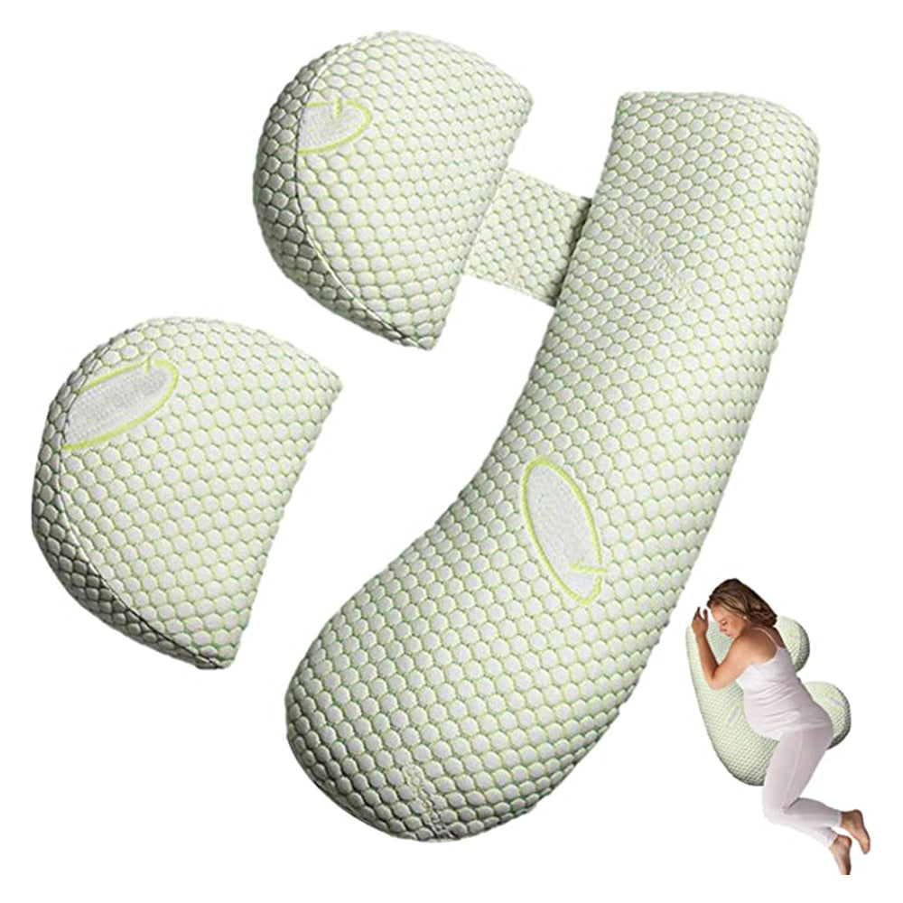 Pregnancy Pillows for Sleeping Maternity Body Pillows Support Pillow for Back Legs Waist -Green