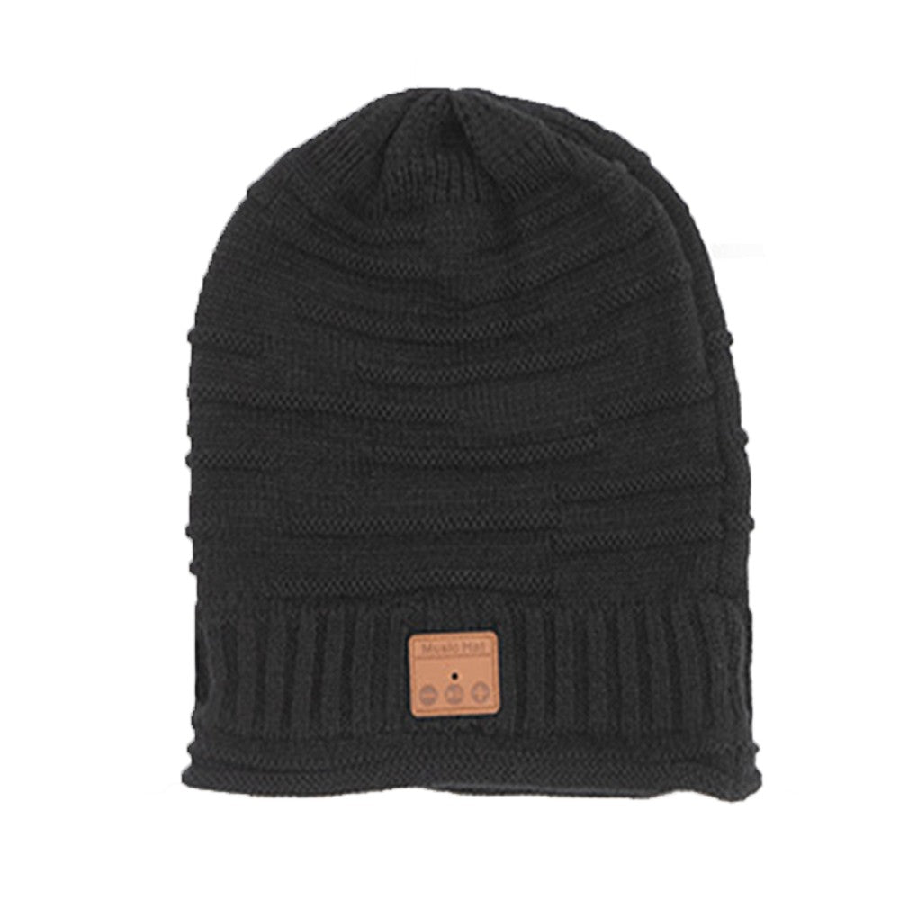 Bluetooth Wireless Headset Music Beanie Hat - Black