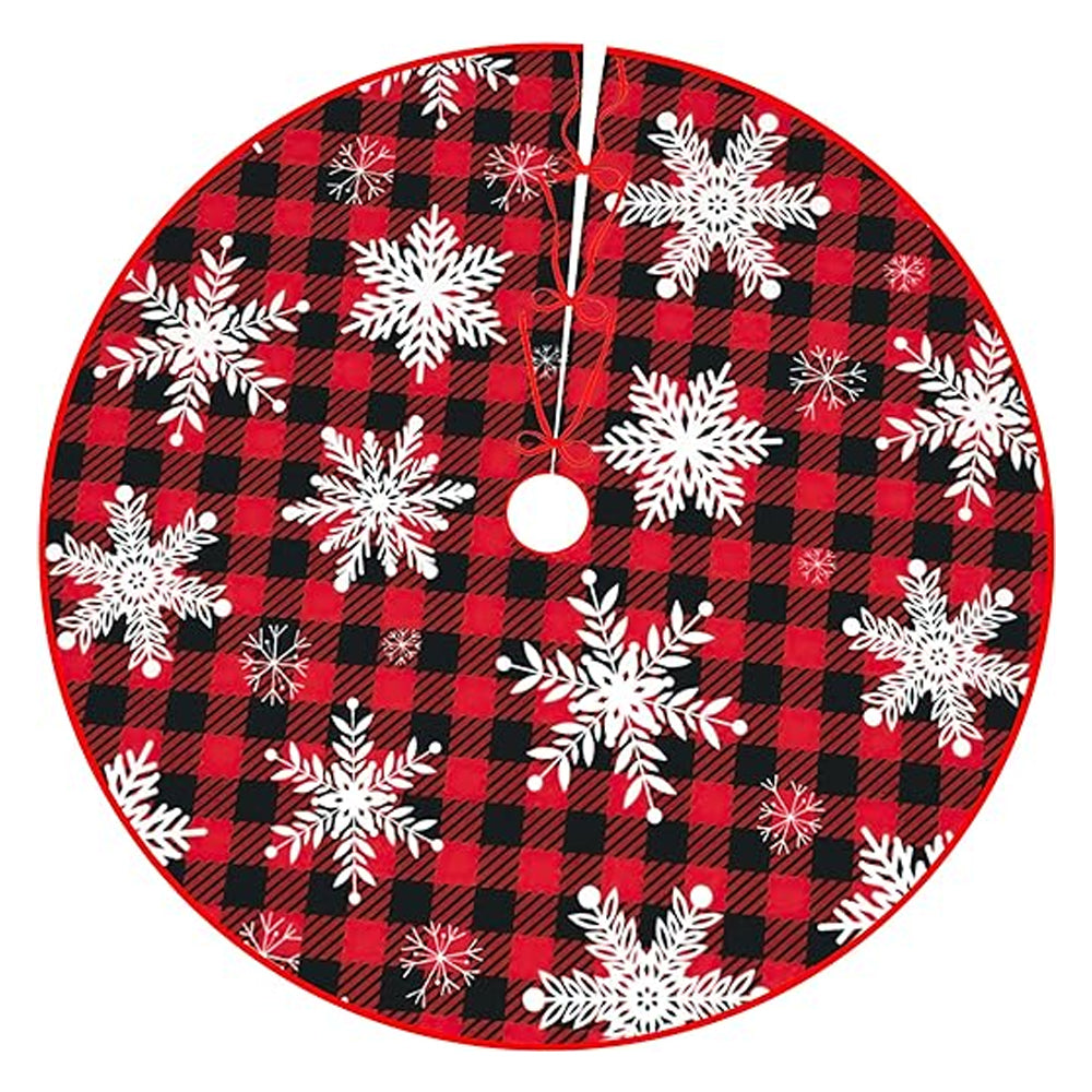 Plaid Christmas Tree Skirt Xmas Tree Skirt Xmas Party Decor Style 3