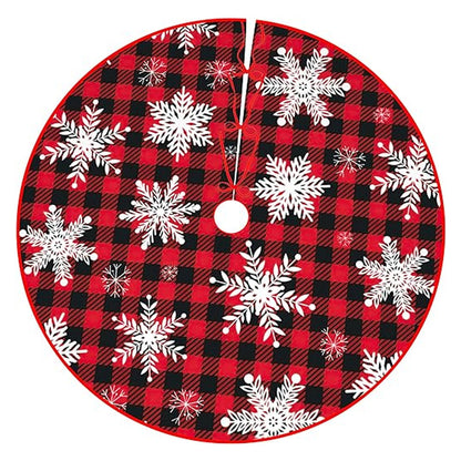 Plaid Christmas Tree Skirt Xmas Tree Skirt Xmas Party Decor Style 3