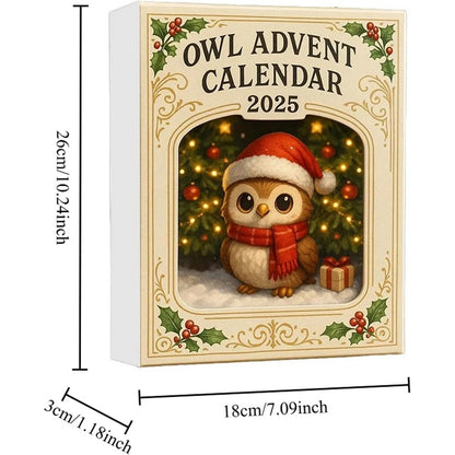 Owl Christmas Advent Calendar with 24 Daily Surprise Xmas Countdown Calendar