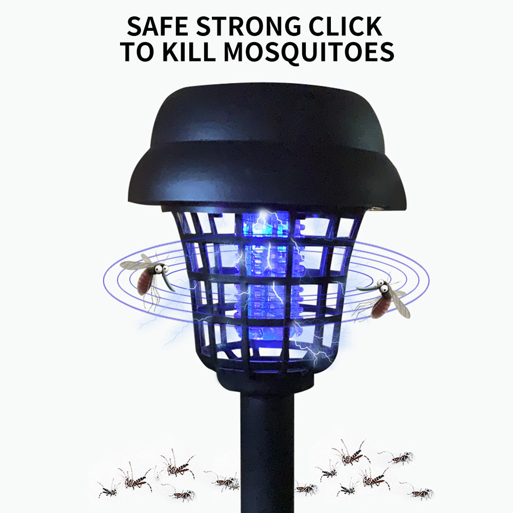 4Pcs/8Pcs Solar LED Light & UV Bug Zapper Mosquito Fly Insect Repeller Killer Garden Path Lamp
