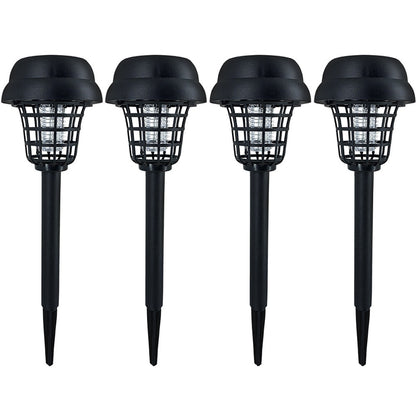 4Pcs/8Pcs Solar LED Light & UV Bug Zapper Mosquito Fly Insect Repeller Killer Garden Path Lamp