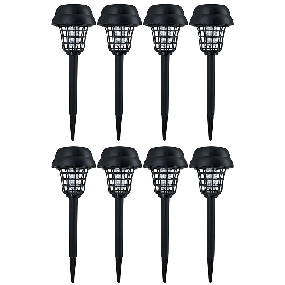 4Pcs/8Pcs Solar LED Light & UV Bug Zapper Mosquito Fly Insect Repeller Killer Garden Path Lamp