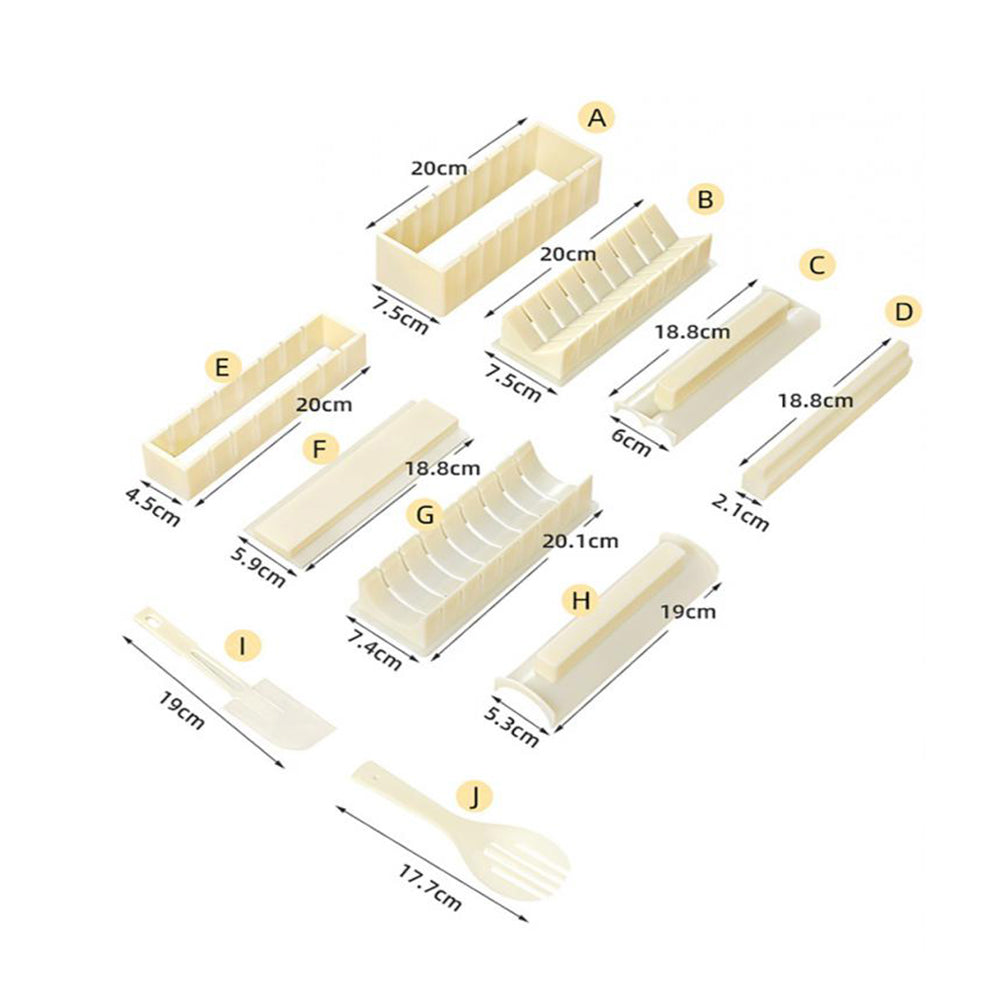 DIY Sushi Maker Making Kit Rice Roller Mold Set Beginners Homemade Kitchen Tool