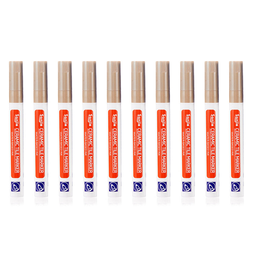 10 Piece Tile Wall Grout Restorer Pen Repair Marker - Brown