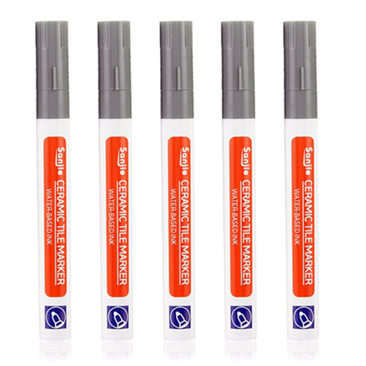 Set of 5Pcs Fast Drying Waterproof Grout Tile Repair Pen Light Grey