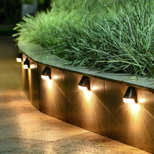 8 X Solar Powered Lights Step Lamps Garden Lights Warm White