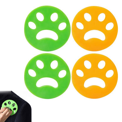 4Pcs Pet Hair Remover Reusable Silicone Lint Brush for Laundry