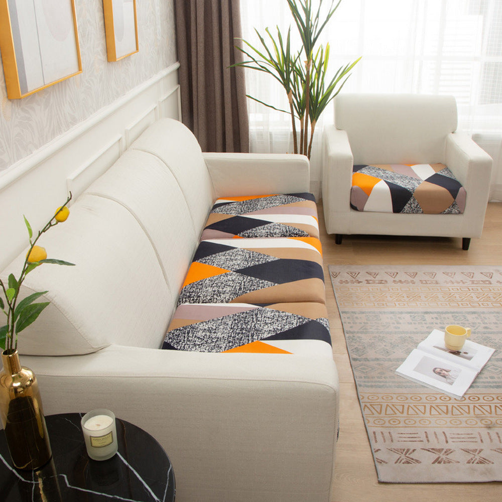 8Pcs Printed Stretchable Sofa Seat Cover -Colour Mixture