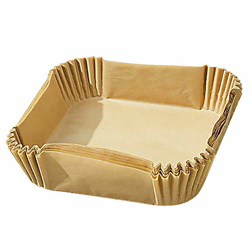 100 PCS Disposable Air Fryer Paper Liners Grease and Water Proof Non Stick-Brown