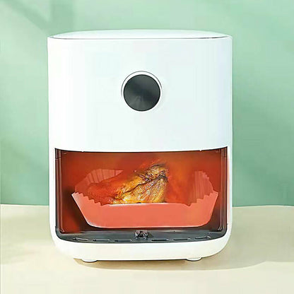 100 PCS Disposable Air Fryer Paper Liners Grease and Water Proof Non Stick-White