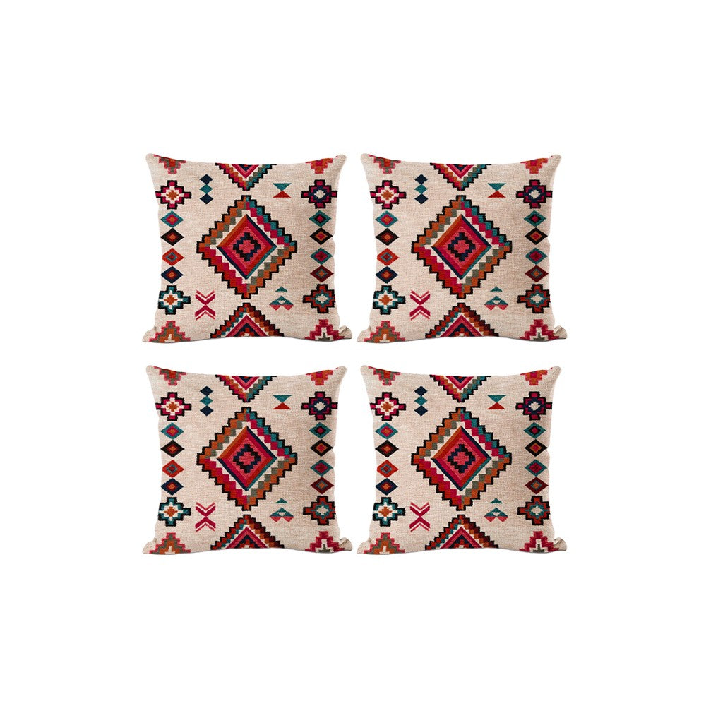 Pillow Cover 4-Pack Boho Printed Throw Pillow Covers Cushion Cover -Style2