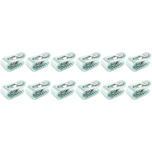 12pcs Duvet Pin Duvet Clips Bed Quilt Donuts Holders Comforter Grippers without Needle -Green