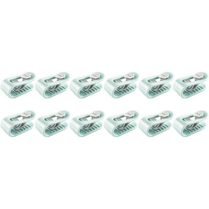 24pcs Duvet Pin Duvet Clips Bed Quilt Donuts Holders Comforter Grippers without Needle -Green