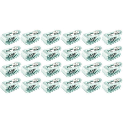 24pcs Duvet Pin Duvet Clips Bed Quilt Donuts Holders Comforter Grippers without Needle -Green