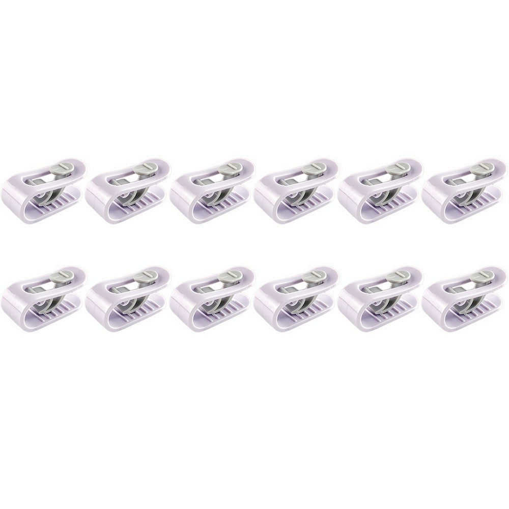 12pcs Duvet Pin Duvet Clips Bed Quilt Donuts Holders Comforter Grippers without Needle -Purple
