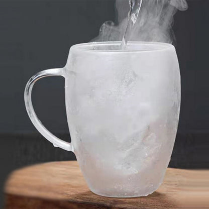Set of 2Pcs Double Wall Handle Thermal Glass Tumblers