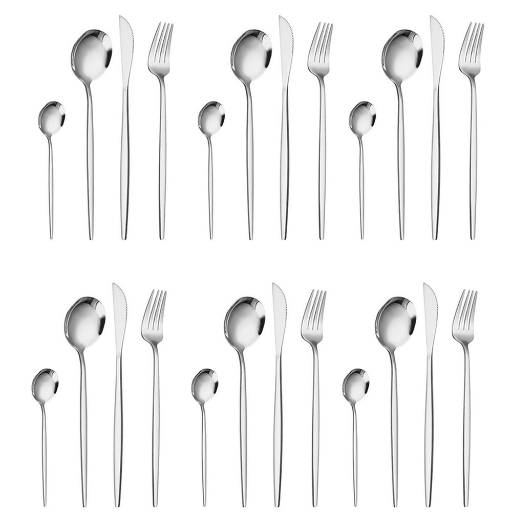 24Pcs Stainless Steel Cutlery Set