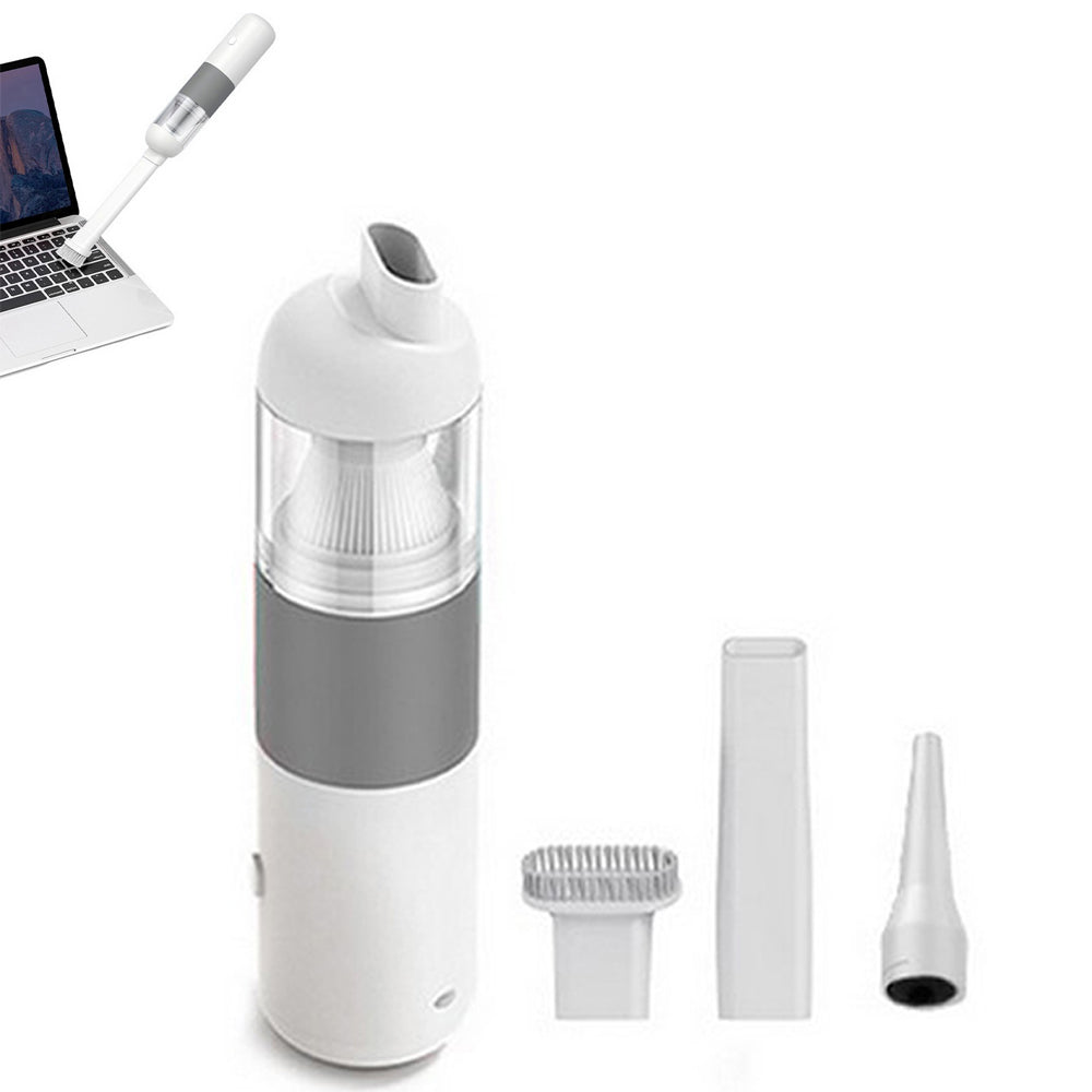 2pcs Handheld Vacuum Cleaner Cordless Portable Car Vacuum Detailing Kit for Travel RV Camper -White