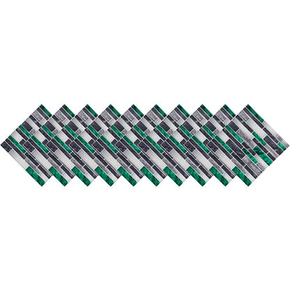 Wall Art 20Pcs Self-Adhesive Imitation Marbling Tile Stickers-Green