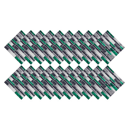 Wall Art 20Pcs Self-Adhesive Imitation Marbling Tile Stickers-Green