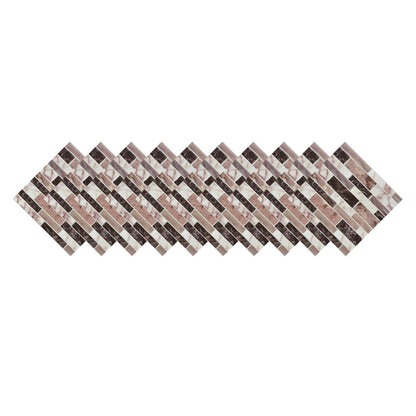 Wall Art 20Pcs Self-Adhesive Imitation Marbling Tile Stickers-Brown