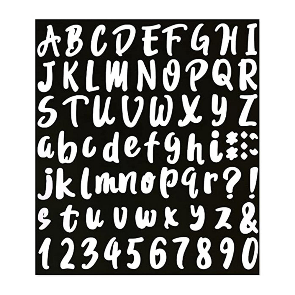 5 Sheets 360 Pcs Waterproof Oil-proof Self Adhesive Vinyl Letters Numbers Stickers White