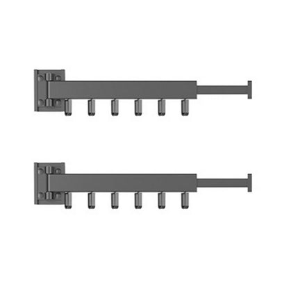 2pcs Wall Mounted Clothes Hanger Rack Folding Space Saver Laundry Drying Rack Wall Mount -L