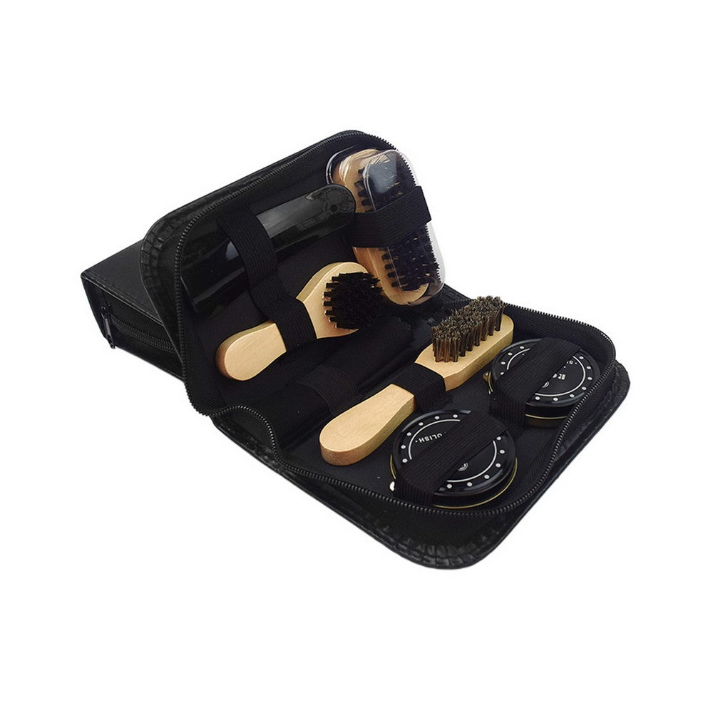 8pcs Polish Brush Set Shoe Shine Care Kit