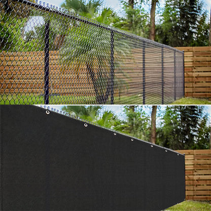 2pcs Balcony Privacy Screen Cover 5M Sun Shade Protection Mesh Net for Patio Fence Porch -Black