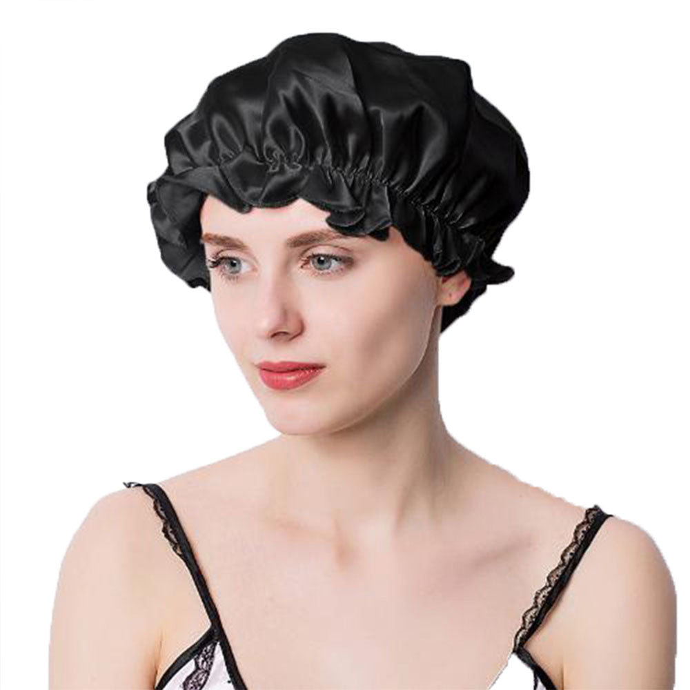100% Mulberry Silk Sleeping Cap Soft Elastic Band Hair Bonnet