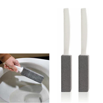 2Pcs Pumice Stone Toilet Bowl Clean Brush with Handle Remove Toilet Bowl Hard Water Ring for Hard Water Stain