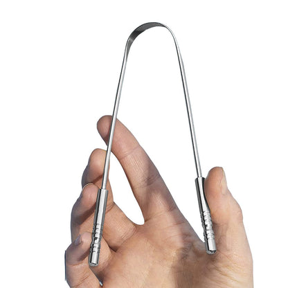 3pcs Stainless Steel Tongue Scraper Cleaner Dental Care Oral Hygiene Mouth Kit
