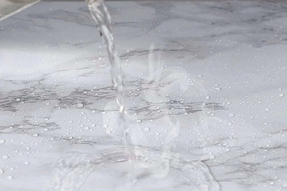 Marble paper PVC Stick wall for Bathroom Kitchen Film Stain-Resistant Waterproof 10 M-white