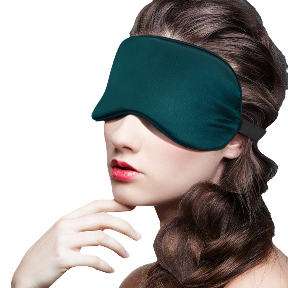 Sleeping Silk Satin Masks For Women/Men Sleep Eye Mask Light Out Travel Eye Mask -Green