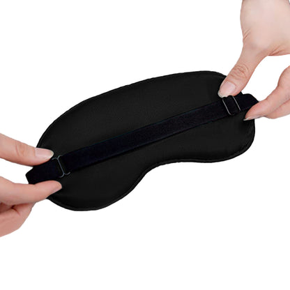 Sleeping Silk Satin Masks For Women/Men Sleep Eye Mask Light Out Travel Eye Mask -Black