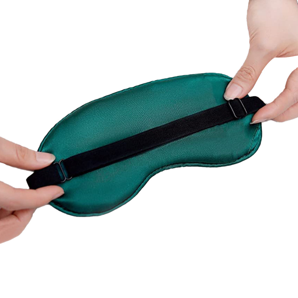 2Pcs Sleeping Silk Satin Masks For Women/Men Sleep Eye Mask Light Out Travel Eye Mask -Green