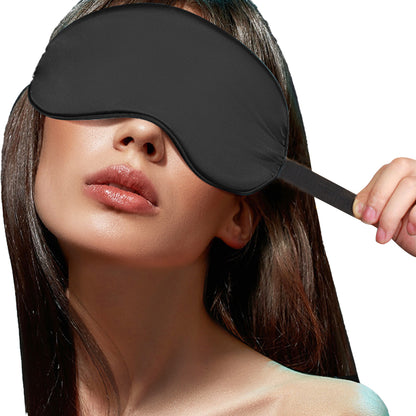 2Pcs Sleeping Silk Satin Masks For Women/Men Sleep Eye Mask Light Out Travel Eye Mask -Black