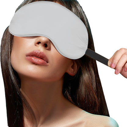 Sleeping Silk Satin Masks For Women/Men Sleep Eye Mask Light Out Travel Eye Mask -Silver