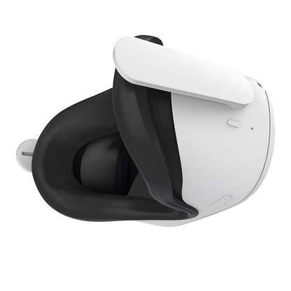 VR Silicone Face Cover Pad And Lens Cover with Joystick Cover for Oculus Quest 2 Black