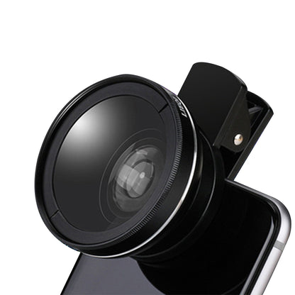 2pcs Cell Phone Camera Lens 2 in1 Portable Wide Angle Macro Cell Phone Camera Lens Kit -Black
