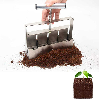 Handheld Metal Soil Blocker Maker Seedling Plant Soil Blocking Tool