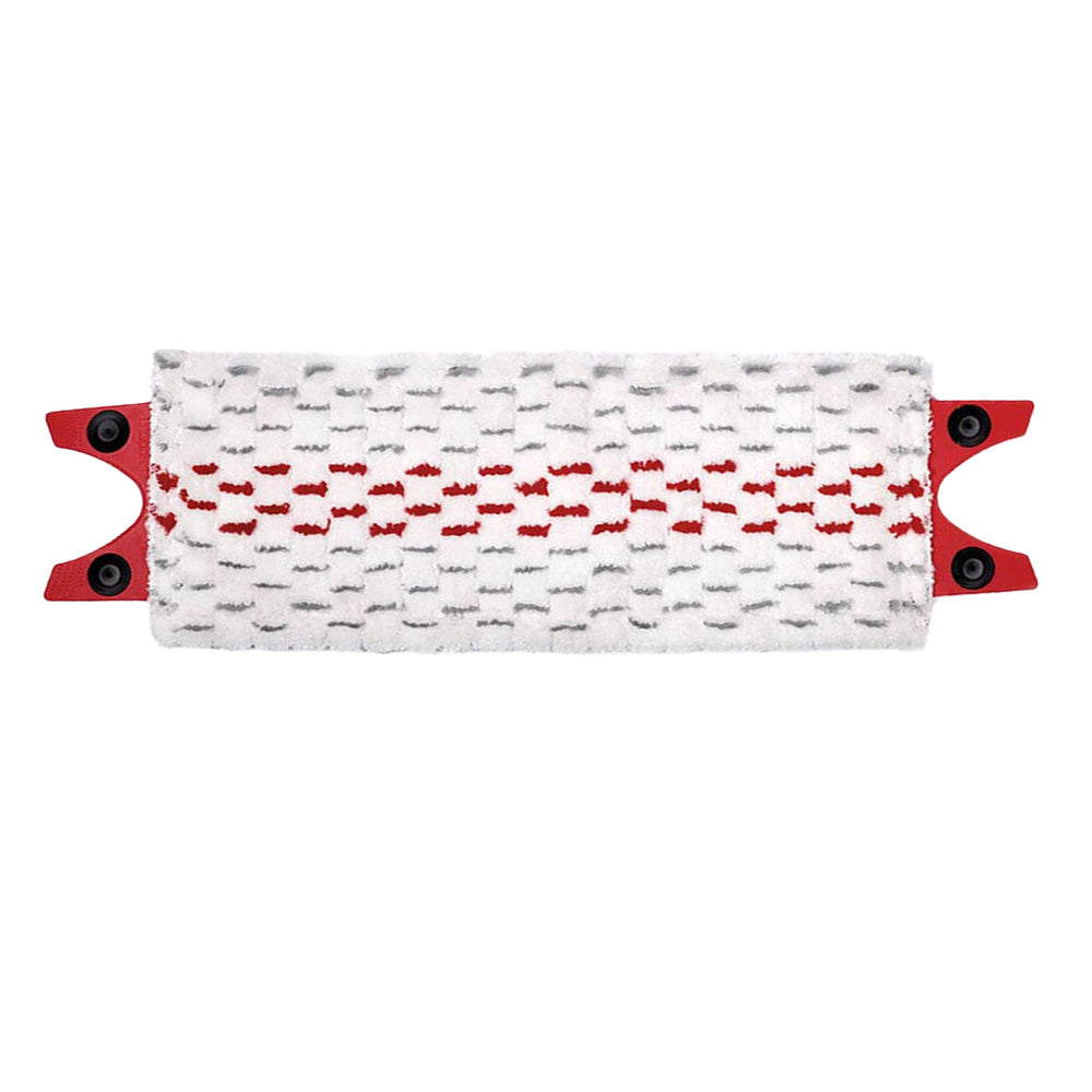 Floor Mop Pads Reusable Microfiber Flat Spin Mop Replacement -Red gray