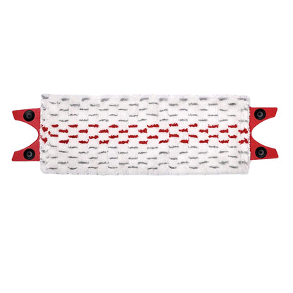 Floor Mop Pads Reusable Microfiber Flat Spin Mop Replacement -Red gray