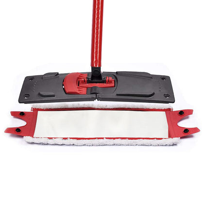 Floor Mop Pads Reusable Microfiber Flat Spin Mop Replacement -White